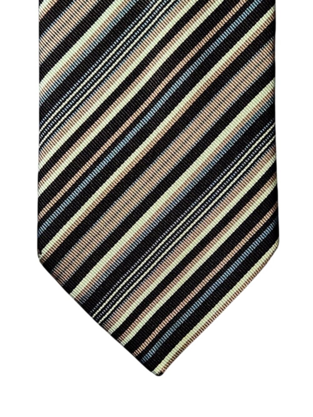 Giorgio Armani Necktie Tie Multicolor Striped Silk Made in Italy Designer Luxury